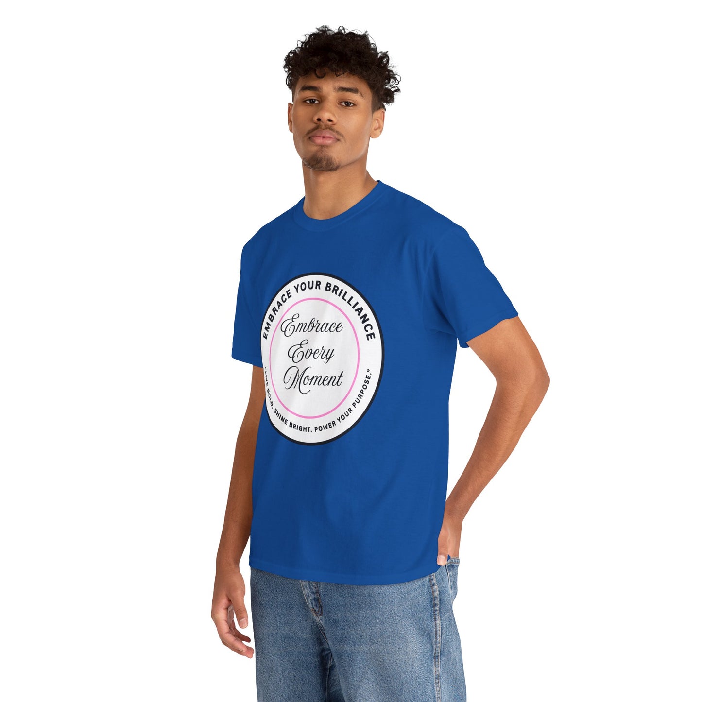 Embrace Your Brilliance Men's Tee — "Embrace Every Moment" Inspirational Graphic Shirt