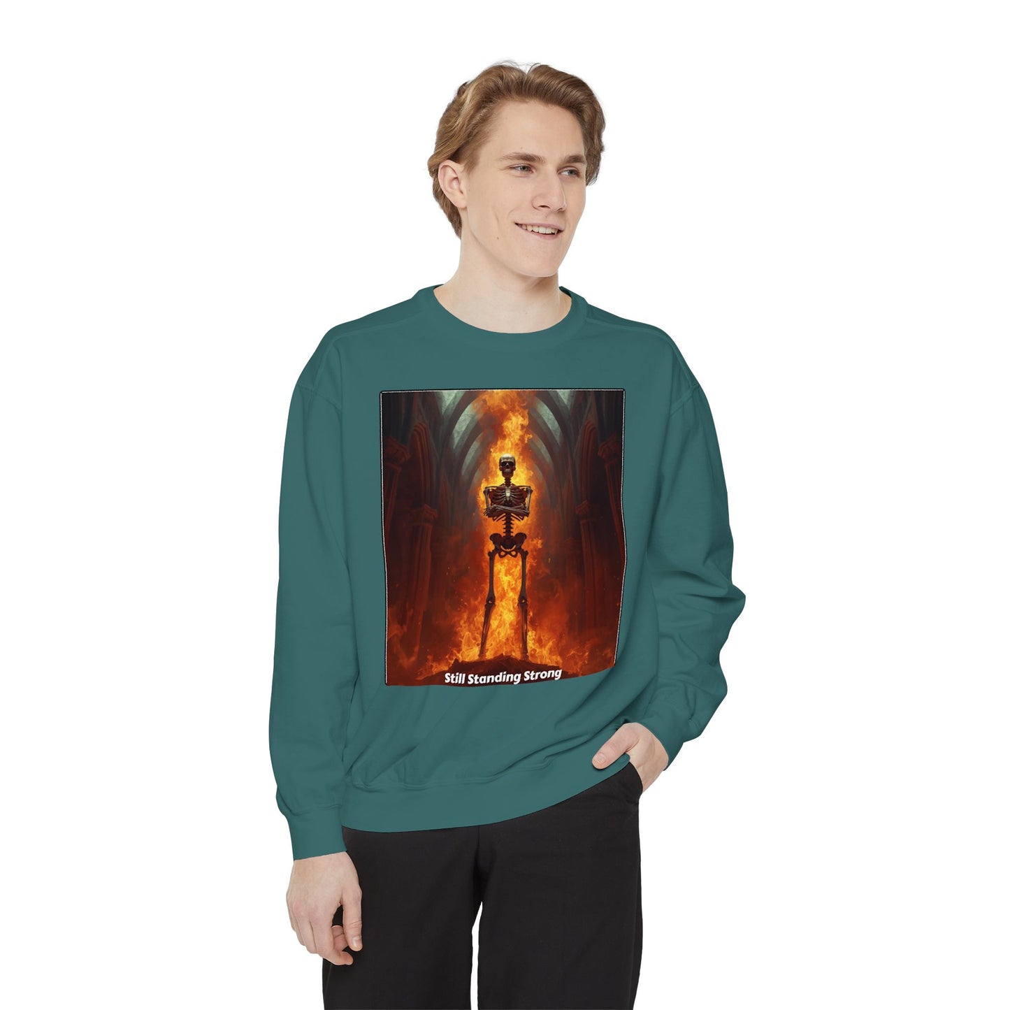 Flaming Sword Cathedral Sweatshirt — Still Standing Strong