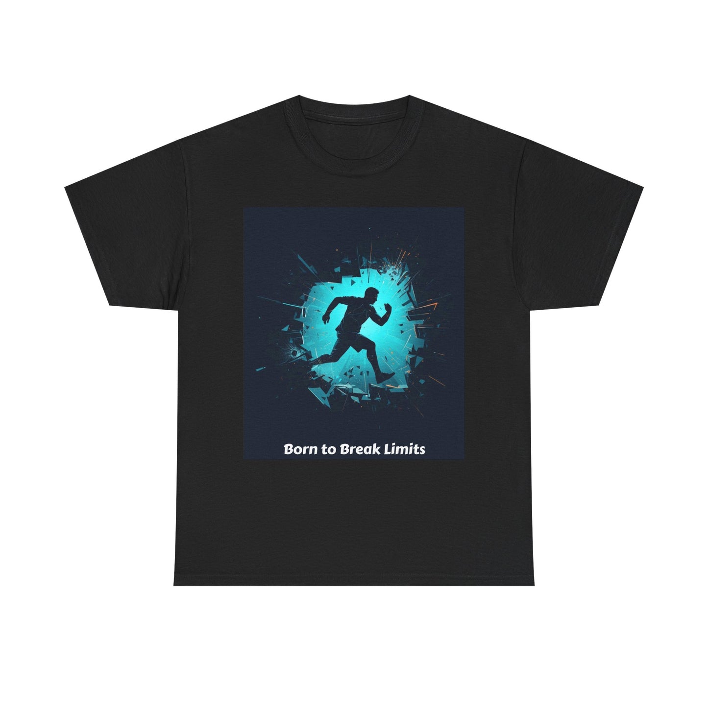 Running T-Shirt — 'Born to Break Limits' Motivational Athletic Tee