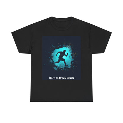 Running T-Shirt — 'Born to Break Limits' Motivational Athletic Tee