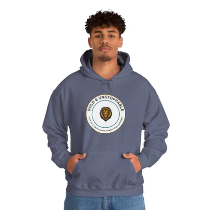 Bold & Unstoppable Lion Hoodie — Inspirational Graphic Pullover
