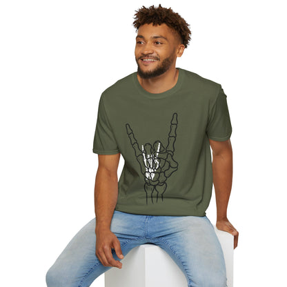 Skeleton Hand Rock Sign T-Shirt