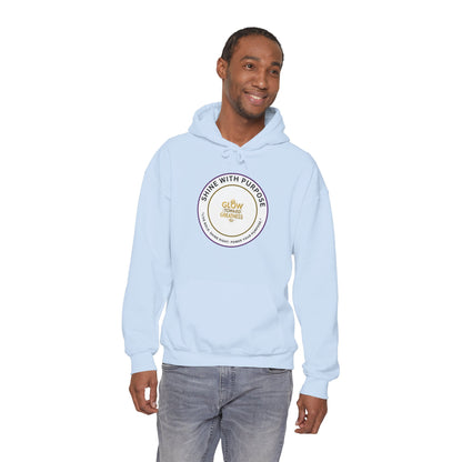 Shine With Purpose Hoodie – "Glow Towards Greatness" Inspirational Pullover