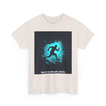 Running T-Shirt — 'Born to Break Limits' Motivational Athletic Tee