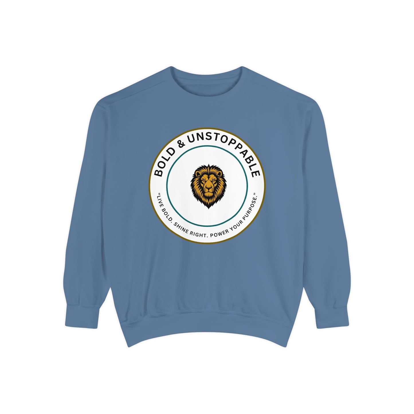 Bold & Unstoppable Lion Sweatshirt — Inspirational Graphic Crewneck