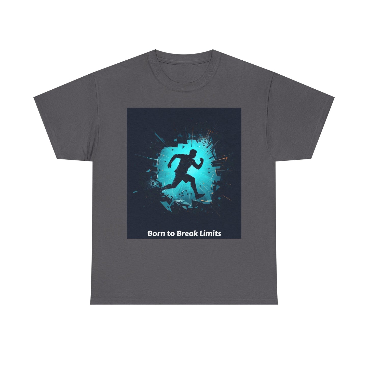 Running T-Shirt — 'Born to Break Limits' Motivational Athletic Tee