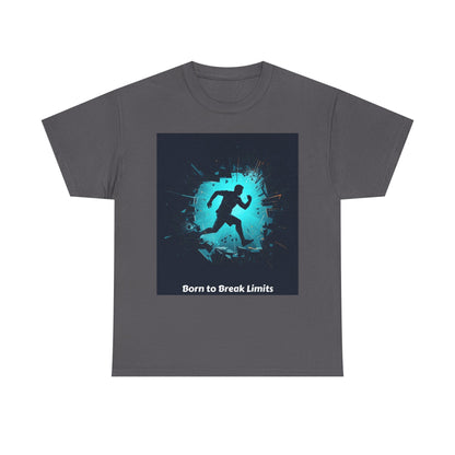 Running T-Shirt — 'Born to Break Limits' Motivational Athletic Tee