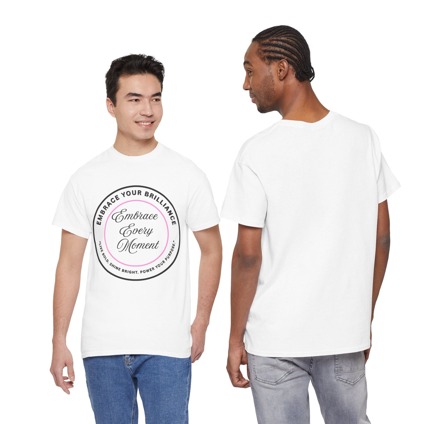 Embrace Your Brilliance Men's Tee — "Embrace Every Moment" Inspirational Graphic Shirt