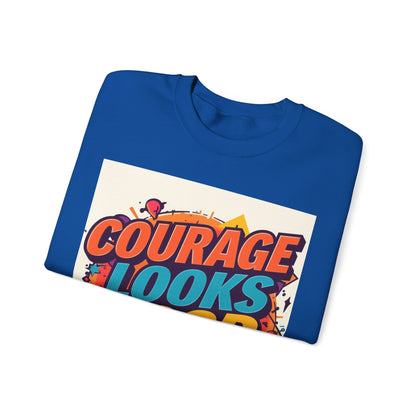 Courage Looks Good On You Sweatshirt — Inspirational Graphic Crewneck
