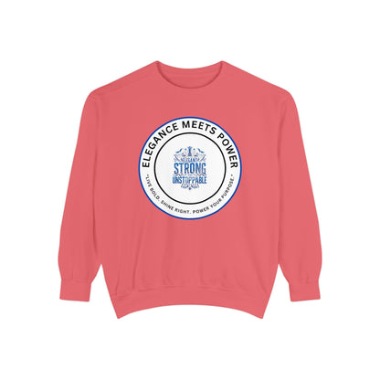 Elegance Meets Power Sweatshirt — "Strong & Gracious" Graphic Crewneck