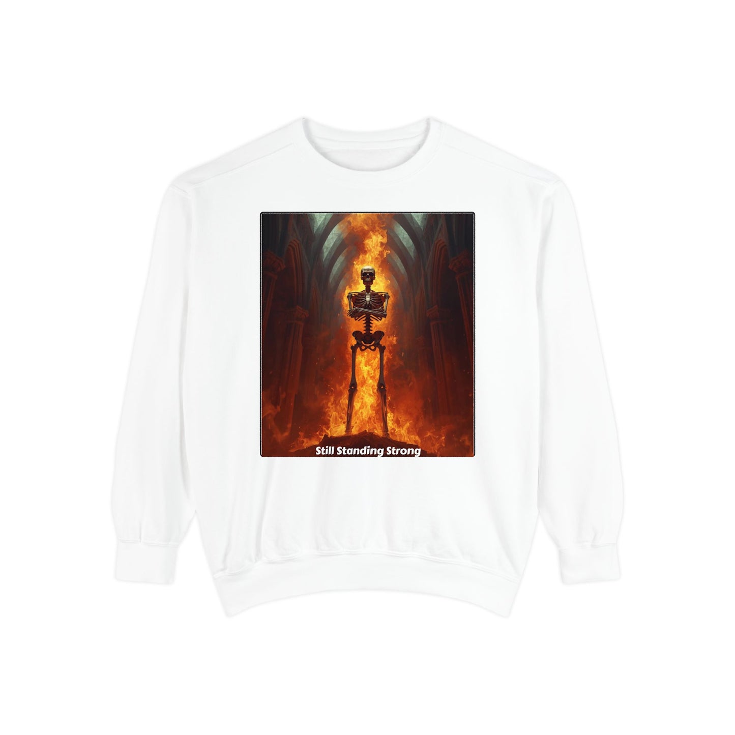 Flaming Sword Cathedral Sweatshirt — Still Standing Strong