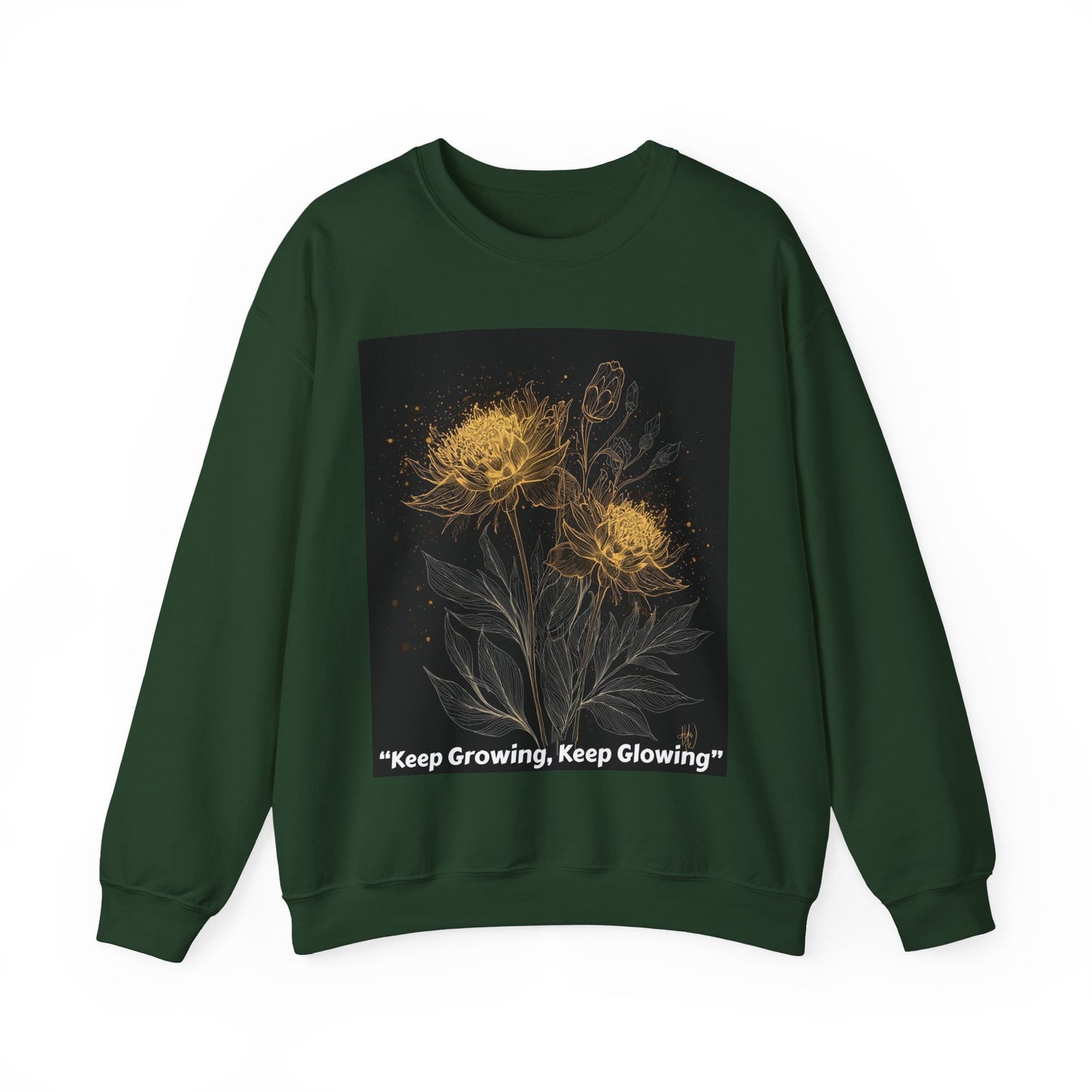 Keep Growing, Keep Glowing Floral Crewneck Sweatshirt