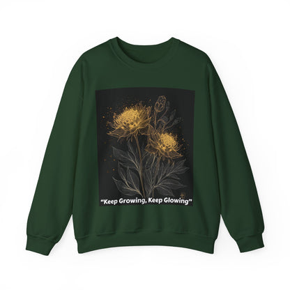 Keep Growing, Keep Glowing Floral Crewneck Sweatshirt