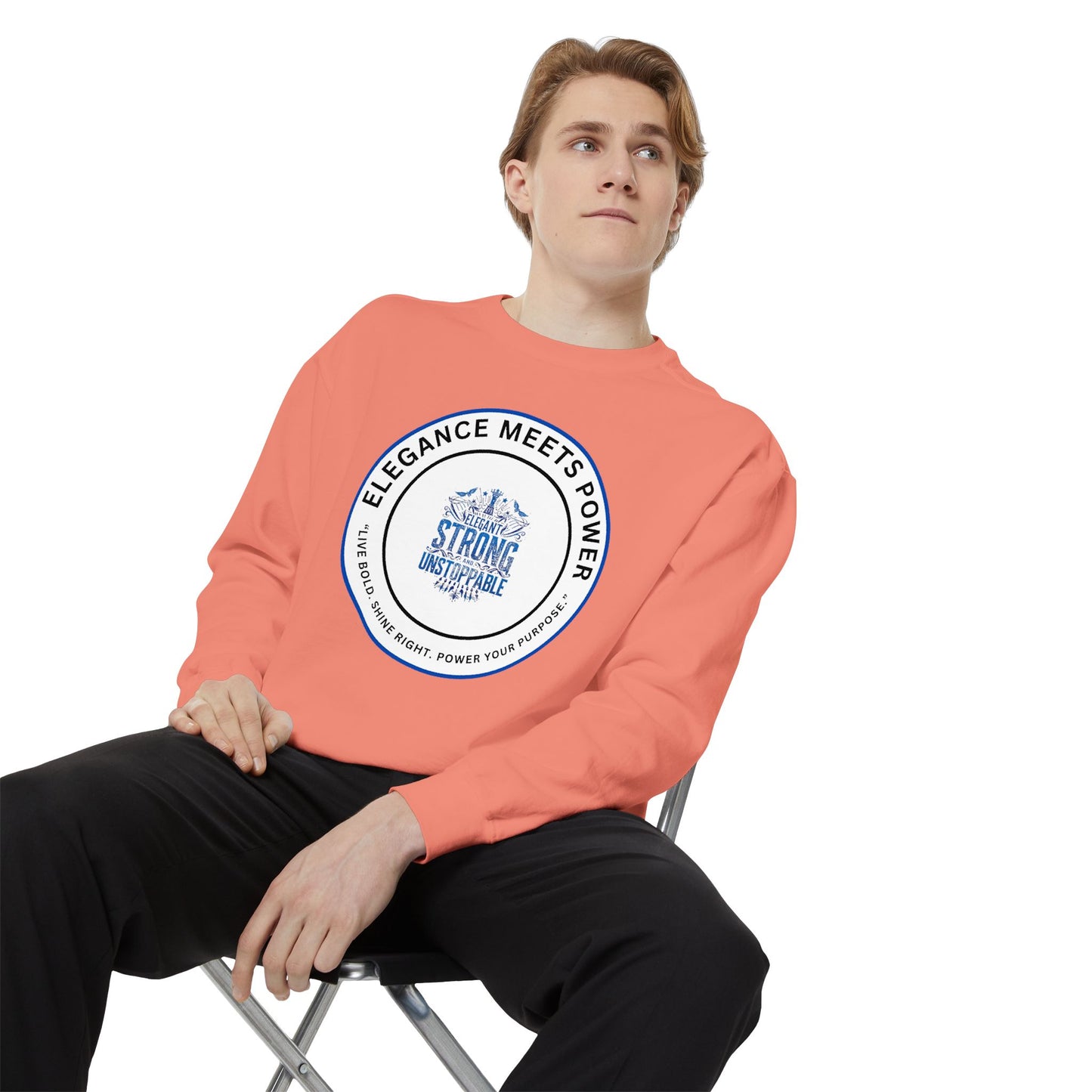 Elegance Meets Power Sweatshirt — "Strong & Gracious" Graphic Crewneck