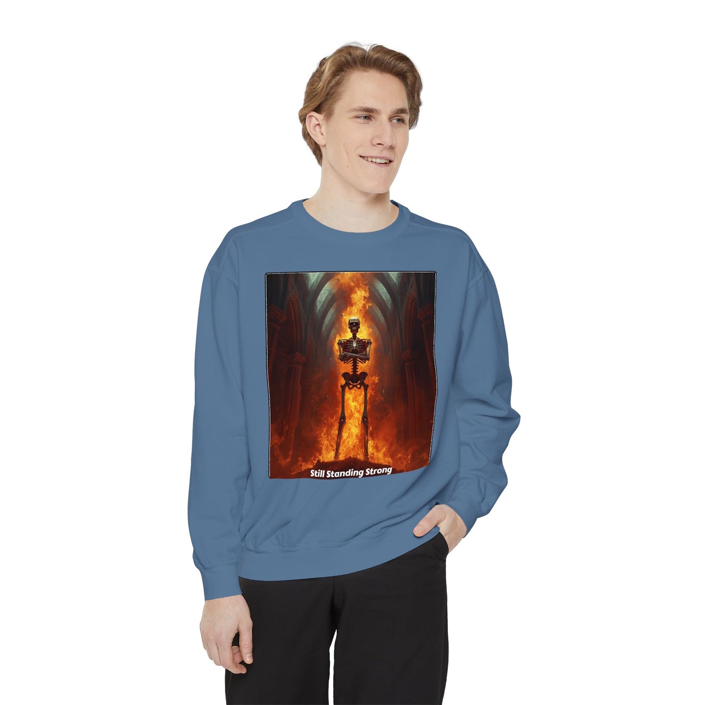 Flaming Sword Cathedral Sweatshirt — Still Standing Strong