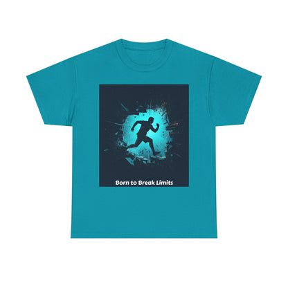 Running T-Shirt — 'Born to Break Limits' Motivational Athletic Tee