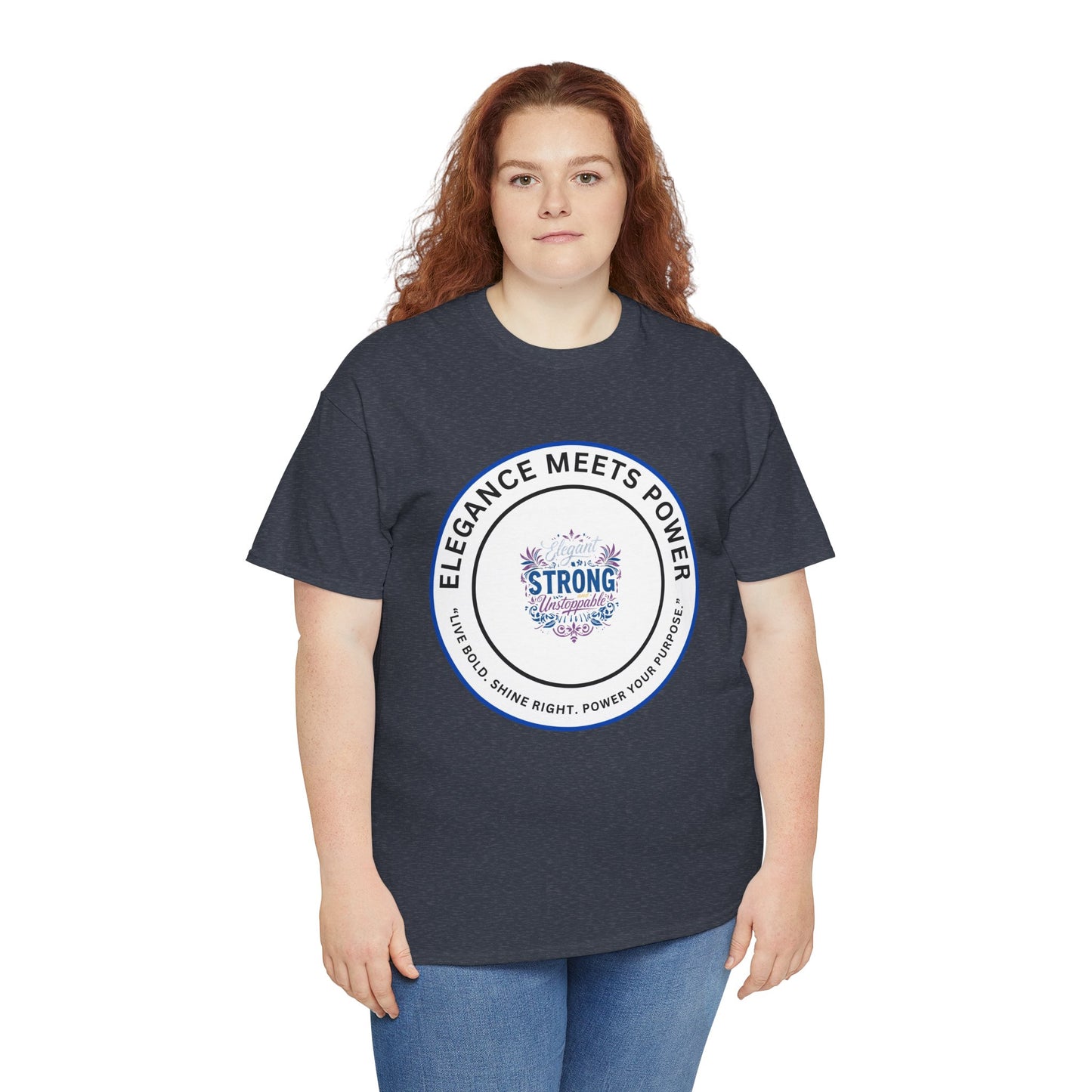 Strong & Elegant Tee — "Elegance Meets Power" Graphic T-Shirt