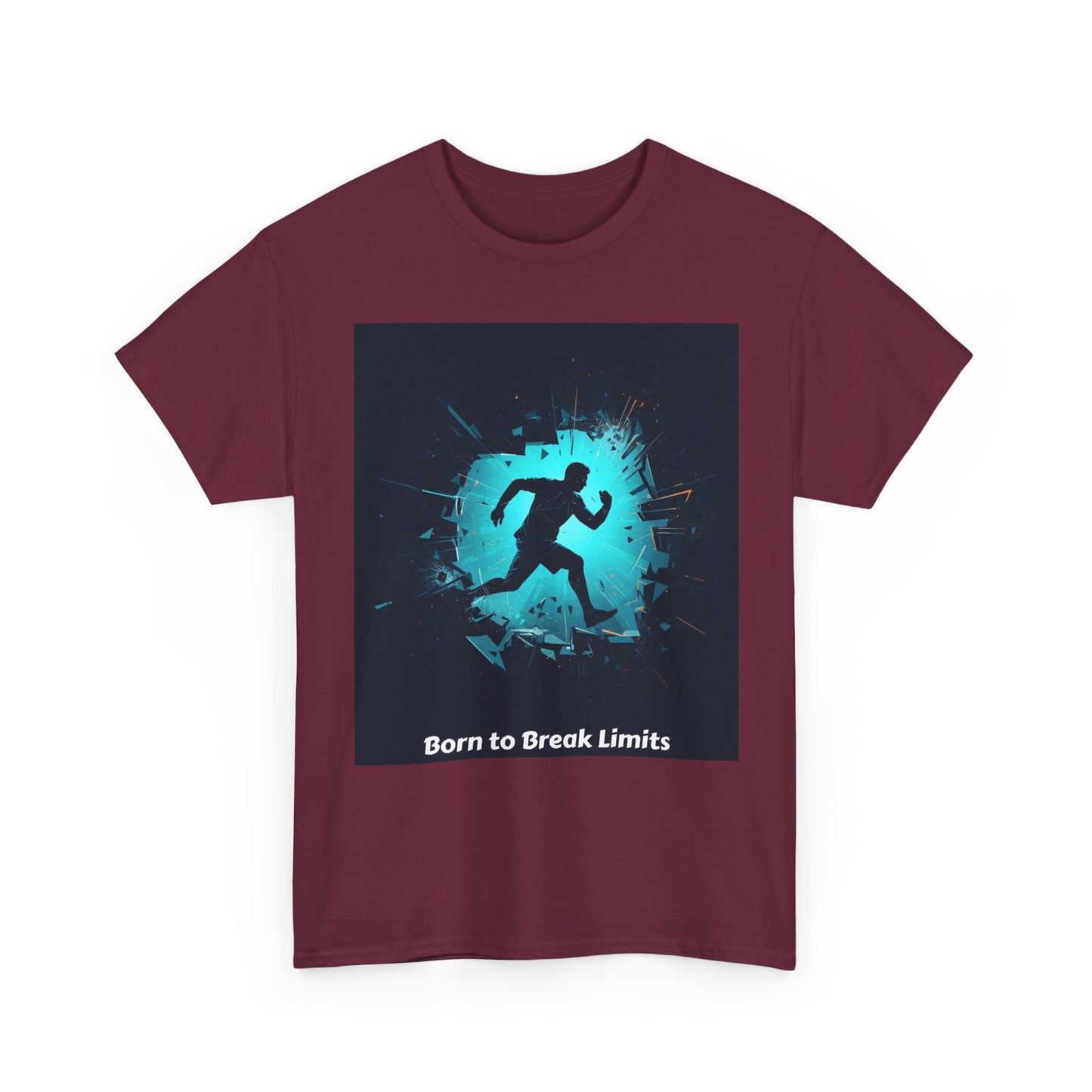 Running T-Shirt — 'Born to Break Limits' Motivational Athletic Tee