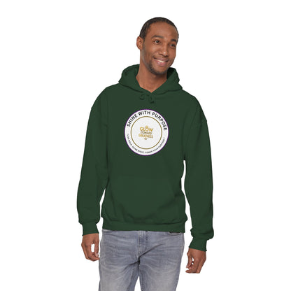 Shine With Purpose Hoodie – "Glow Towards Greatness" Inspirational Pullover