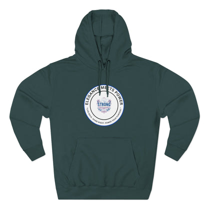Strong Elegance Hoodie — "Elegance Meets Power" Fleece Pullover