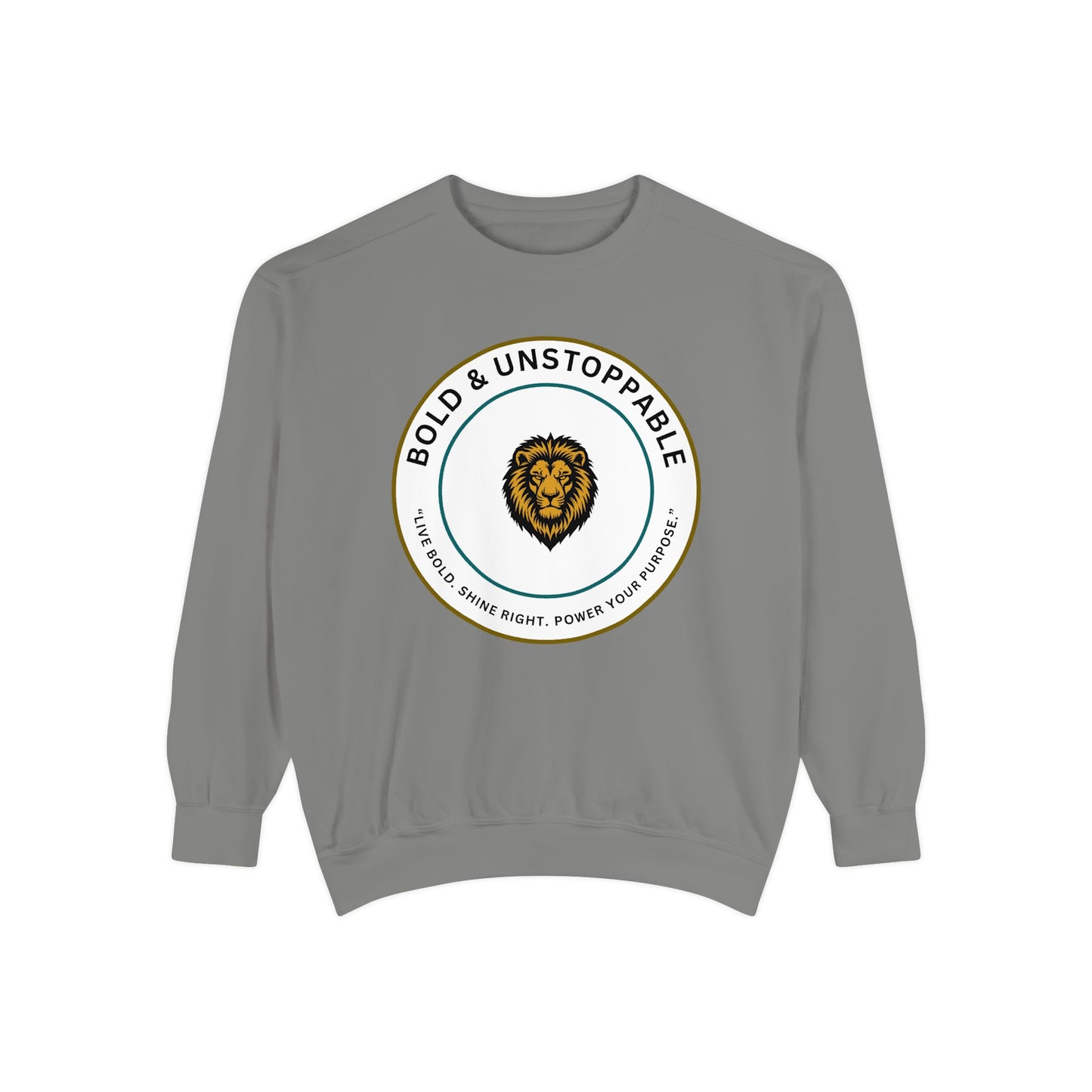 Bold & Unstoppable Lion Sweatshirt — Inspirational Graphic Crewneck