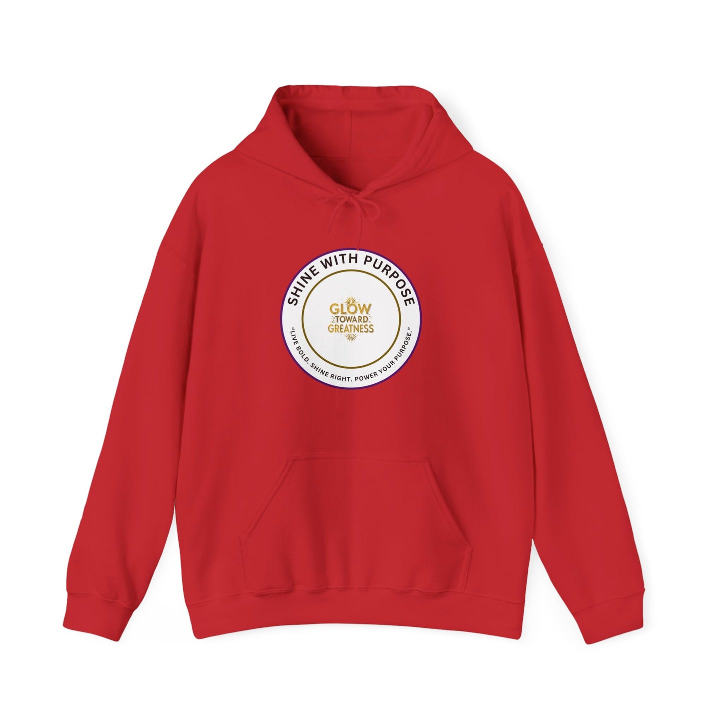 Shine With Purpose Hoodie – "Glow Towards Greatness" Inspirational Pullover