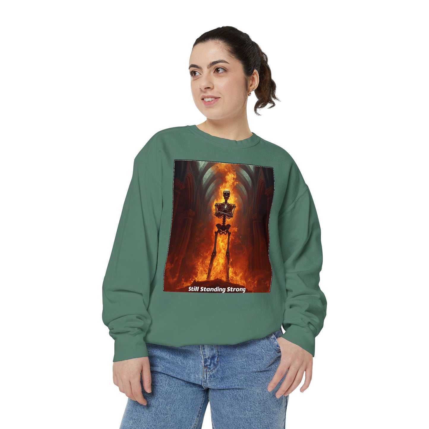 Flaming Sword Cathedral Sweatshirt — Still Standing Strong
