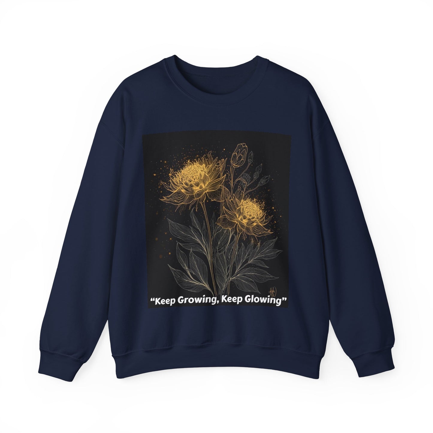 Keep Growing, Keep Glowing Floral Crewneck Sweatshirt