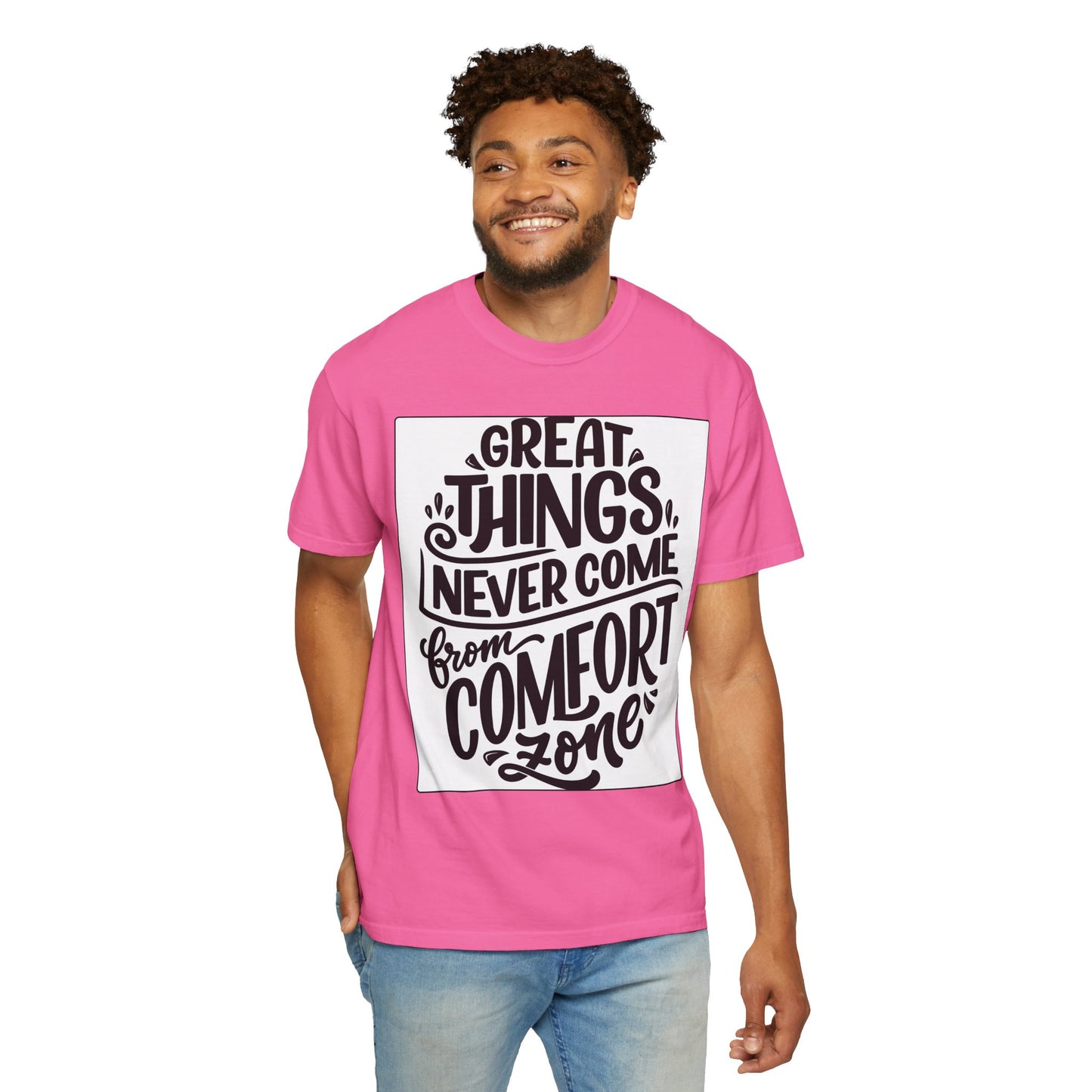 Motivational Tee - "Great Things Never Come From Comfort Zone" Graphic T-Shirt