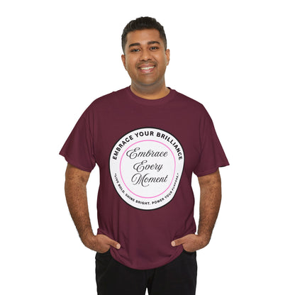 Embrace Your Brilliance Men's Tee — "Embrace Every Moment" Inspirational Graphic Shirt