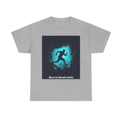 Running T-Shirt — 'Born to Break Limits' Motivational Athletic Tee