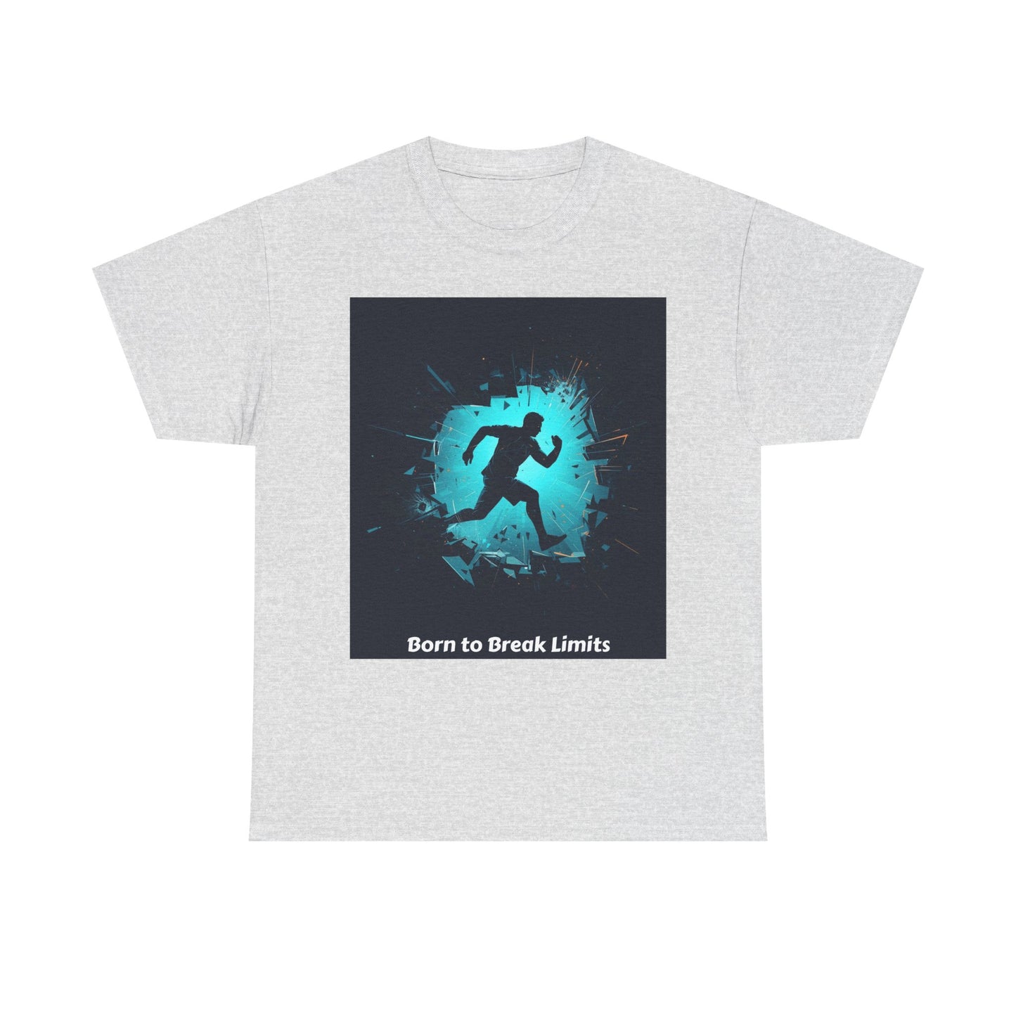 Running T-Shirt — 'Born to Break Limits' Motivational Athletic Tee