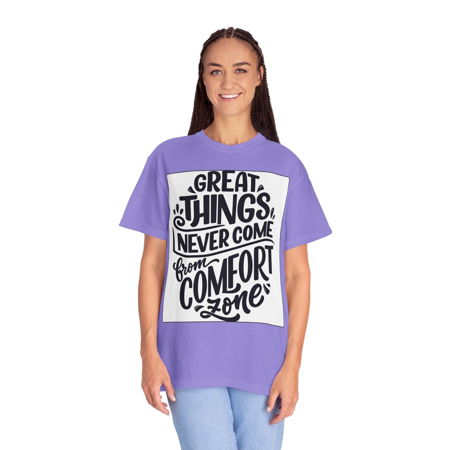 Motivational Tee - "Great Things Never Come From Comfort Zone" Graphic T-Shirt