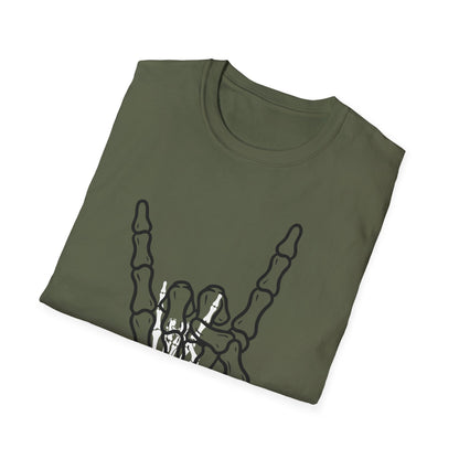 Skeleton Hand Rock Sign T-Shirt