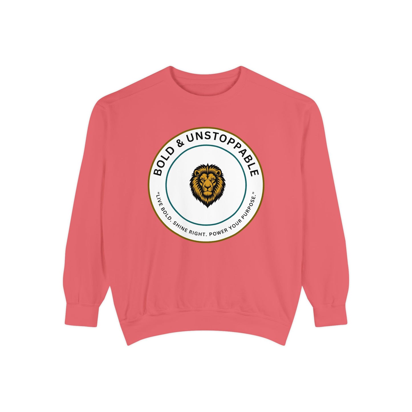 Bold & Unstoppable Lion Sweatshirt — Inspirational Graphic Crewneck