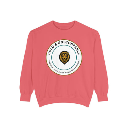 Bold & Unstoppable Lion Sweatshirt — Inspirational Graphic Crewneck