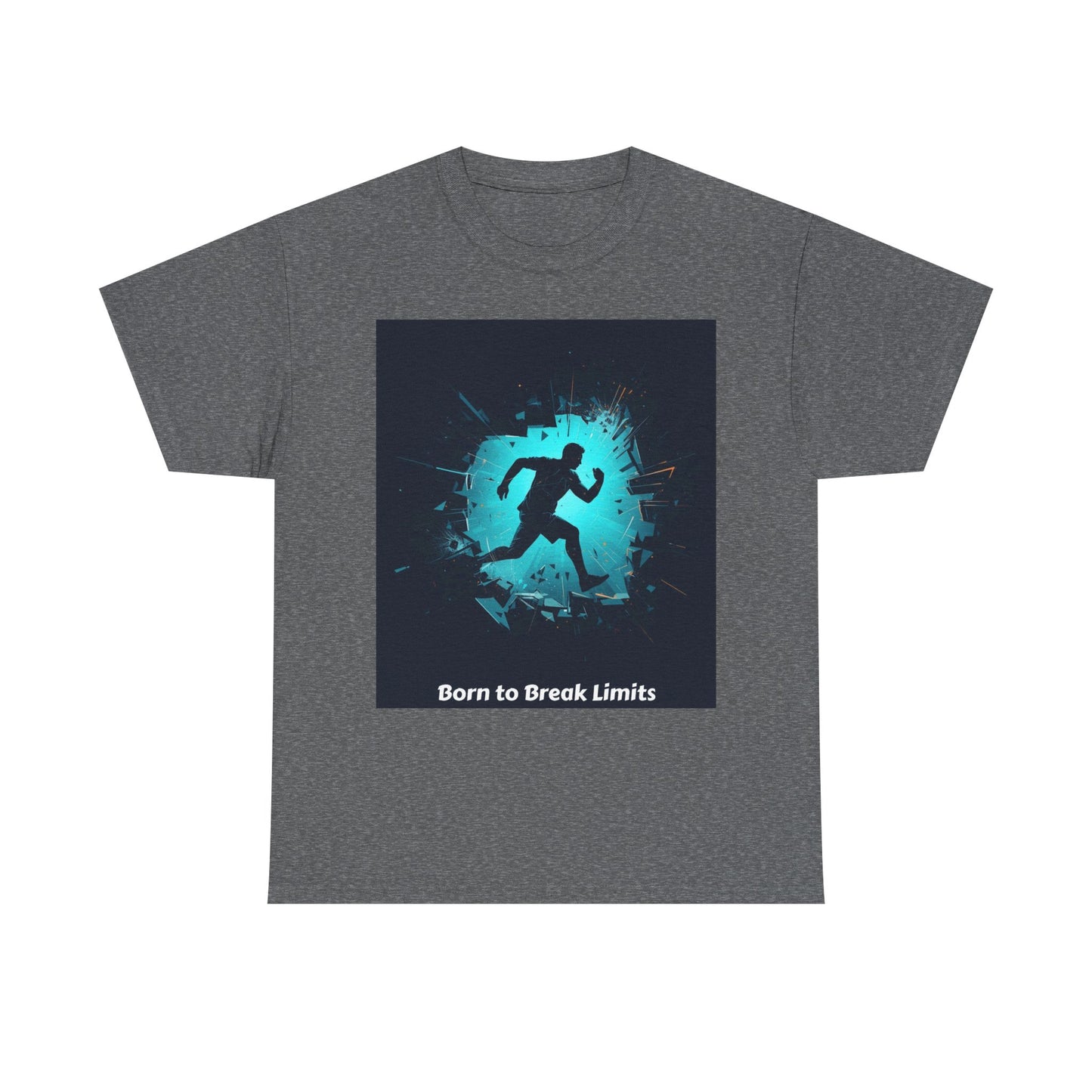 Running T-Shirt — 'Born to Break Limits' Motivational Athletic Tee