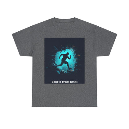 Running T-Shirt — 'Born to Break Limits' Motivational Athletic Tee