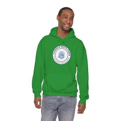 Hoodie — "Elegance Meets Power" Strong and Stylish Badge Pullover