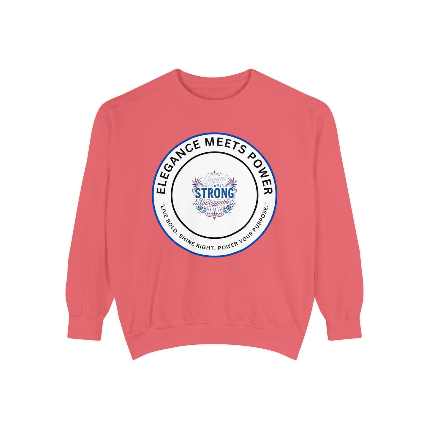 Strong Floral Crest Sweatshirt — "Elegance Meets Power" Crewneck