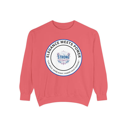 Strong Floral Crest Sweatshirt — "Elegance Meets Power" Crewneck