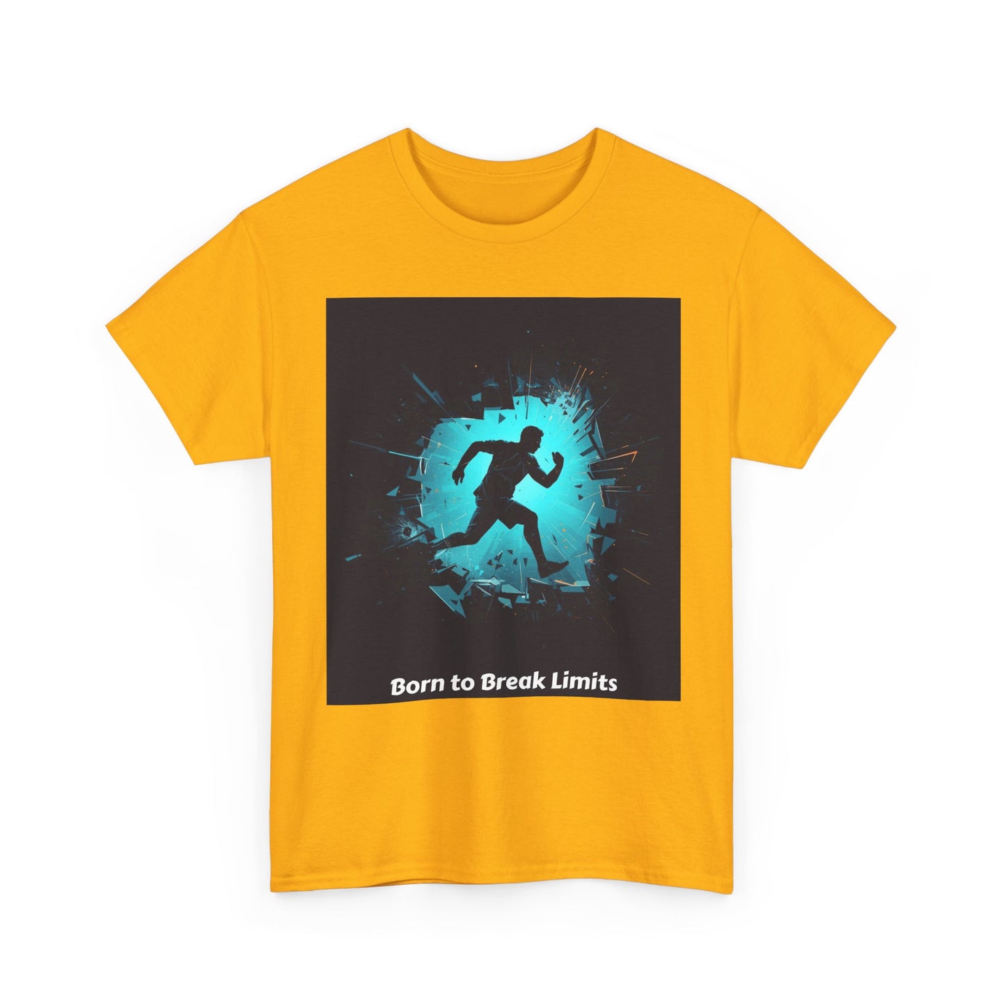 Running T-Shirt — 'Born to Break Limits' Motivational Athletic Tee