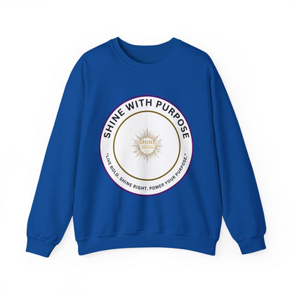 Shine With Purpose Crewneck Sweatshirt — Inspirational Graphic Pullover