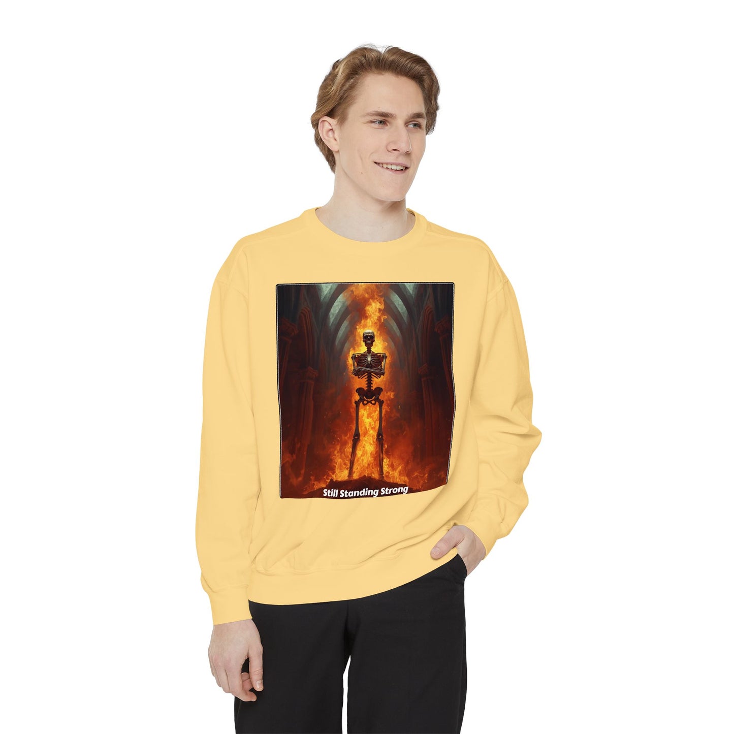 Flaming Sword Cathedral Sweatshirt — Still Standing Strong