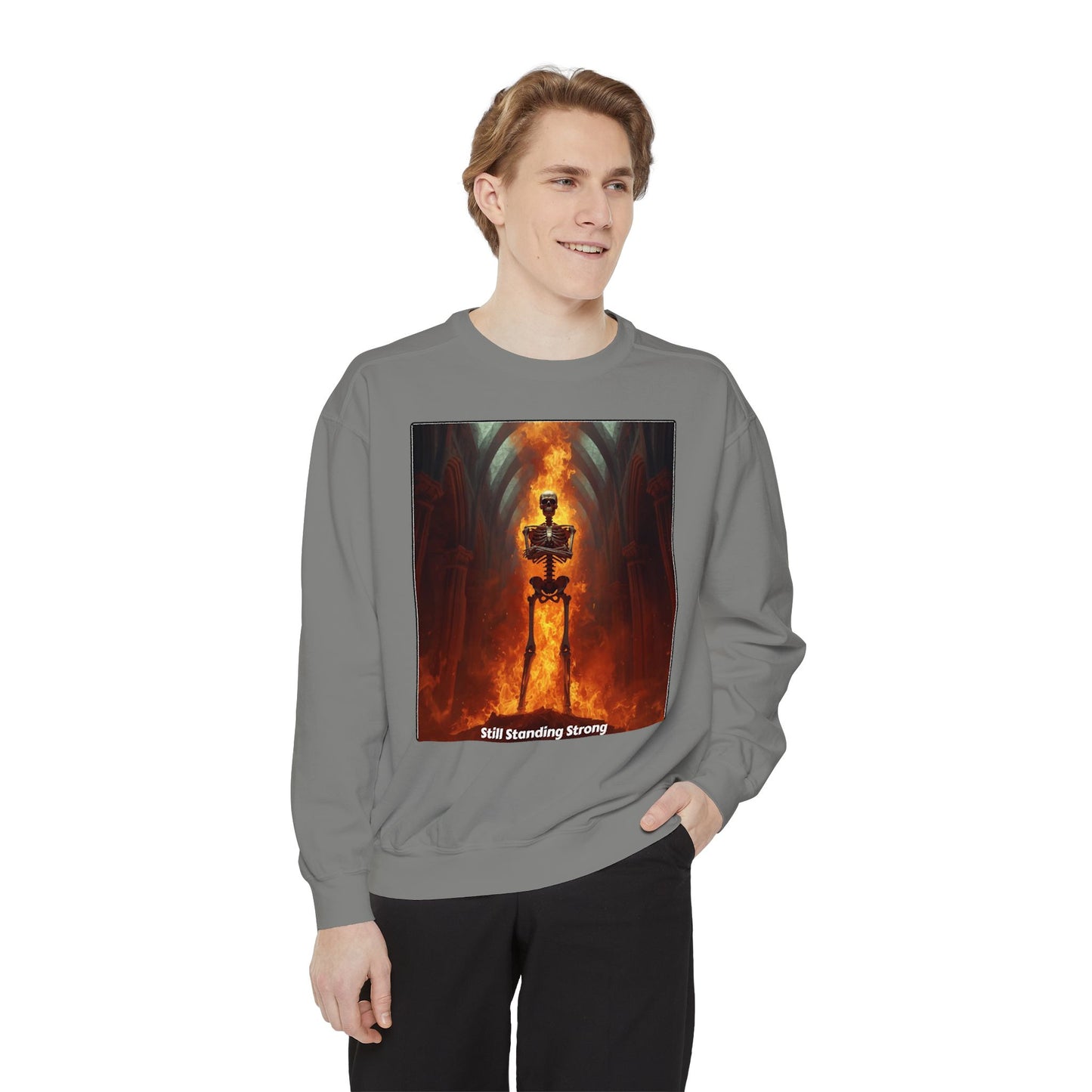 Flaming Sword Cathedral Sweatshirt — Still Standing Strong