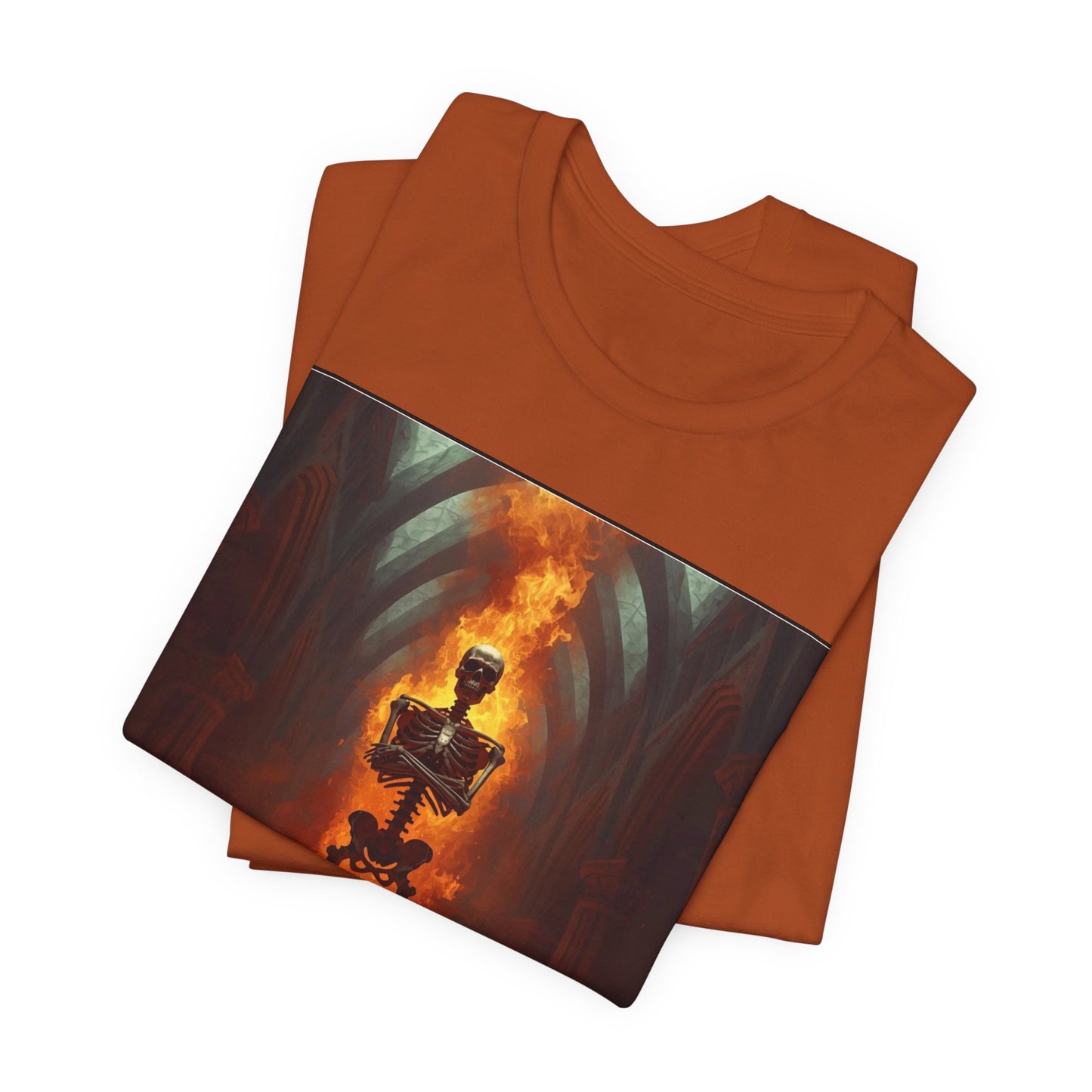 Still Standing Strong T-Shirt — Fiery Skeleton Gothic Tee