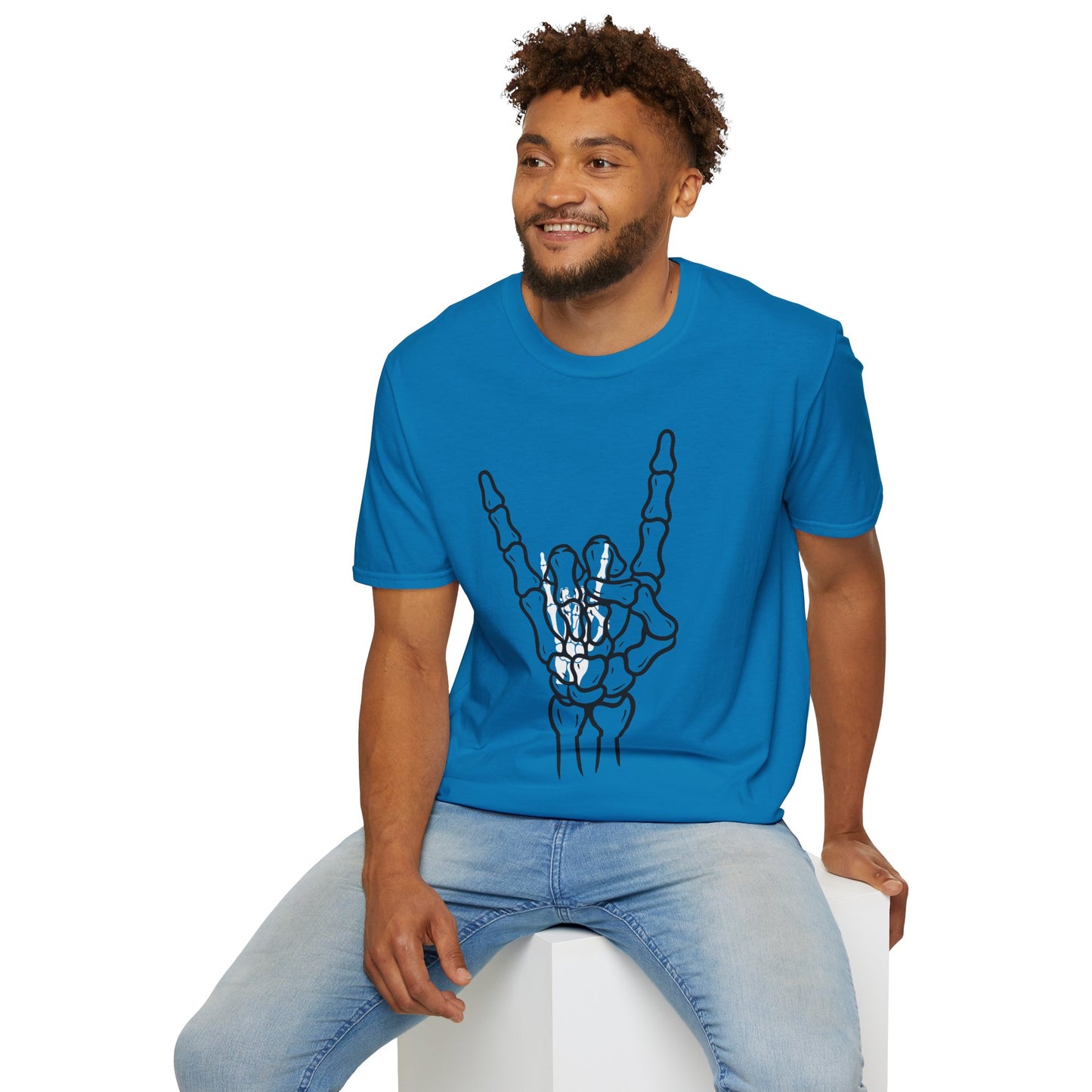Skeleton Hand Rock Sign T-Shirt