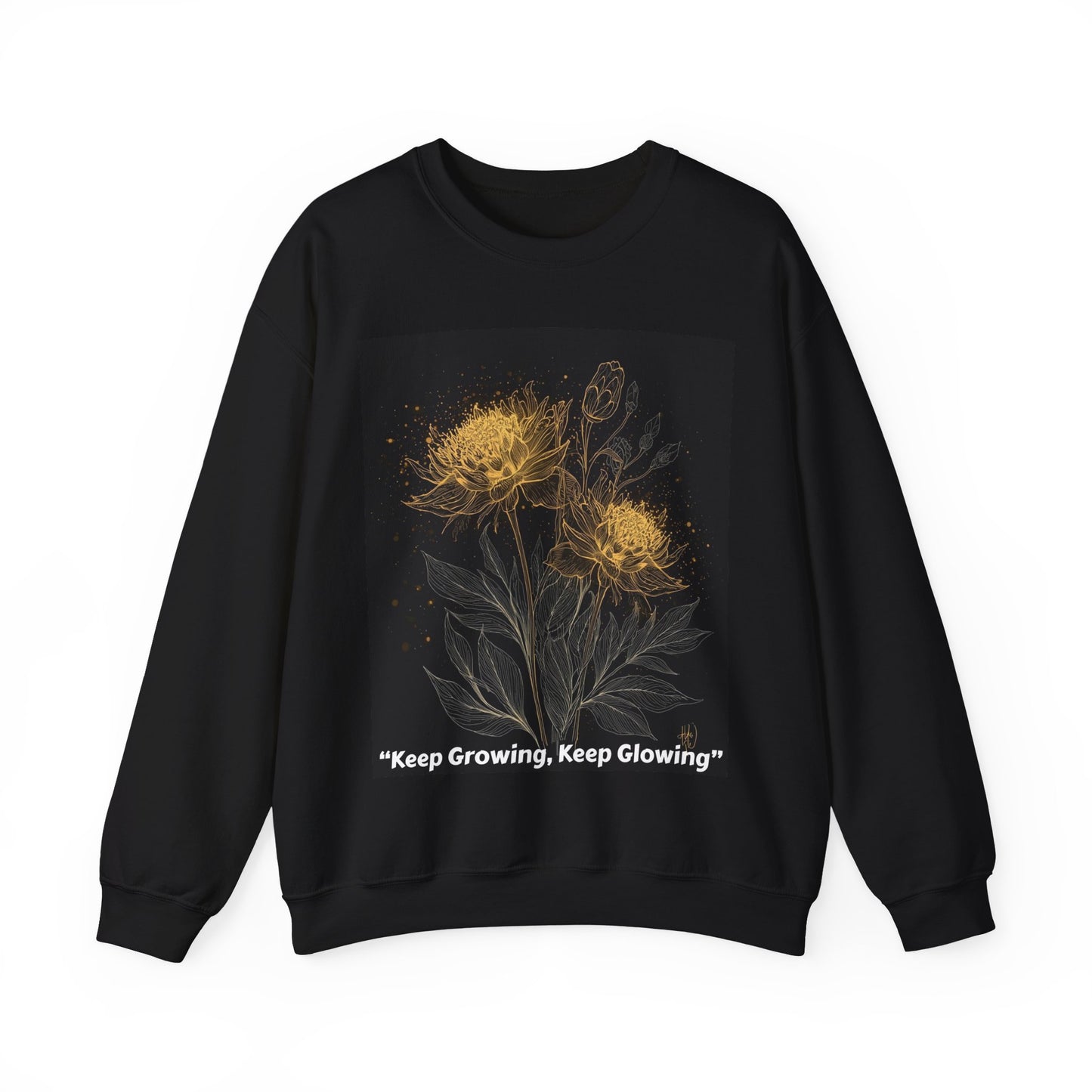 Keep Growing, Keep Glowing Floral Crewneck Sweatshirt