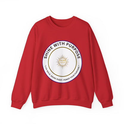 Shine With Purpose Crewneck Sweatshirt — Inspirational Graphic Pullover