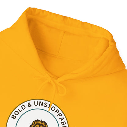 Bold & Unstoppable Lion Hoodie — Inspirational Graphic Pullover